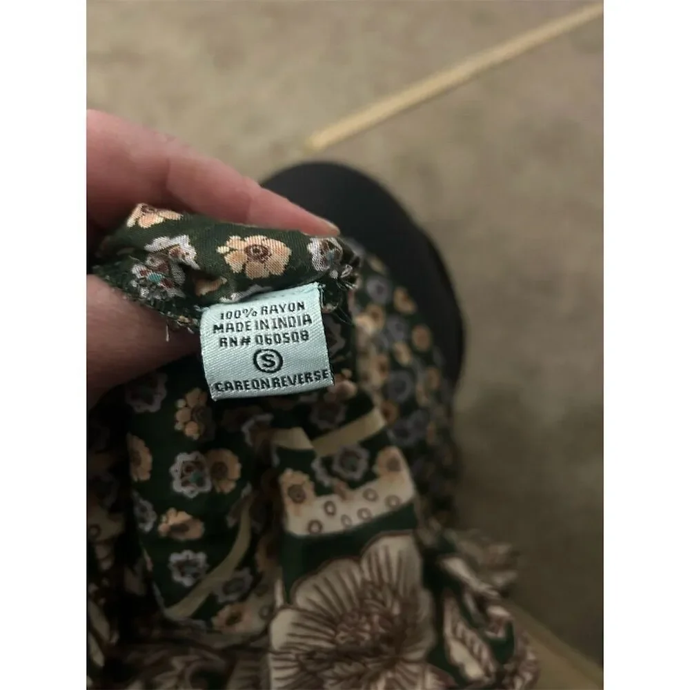 Nostalgia Women's S Sleeveless Floral Bohemian tank top  Multicolor - Picture 4 of 6